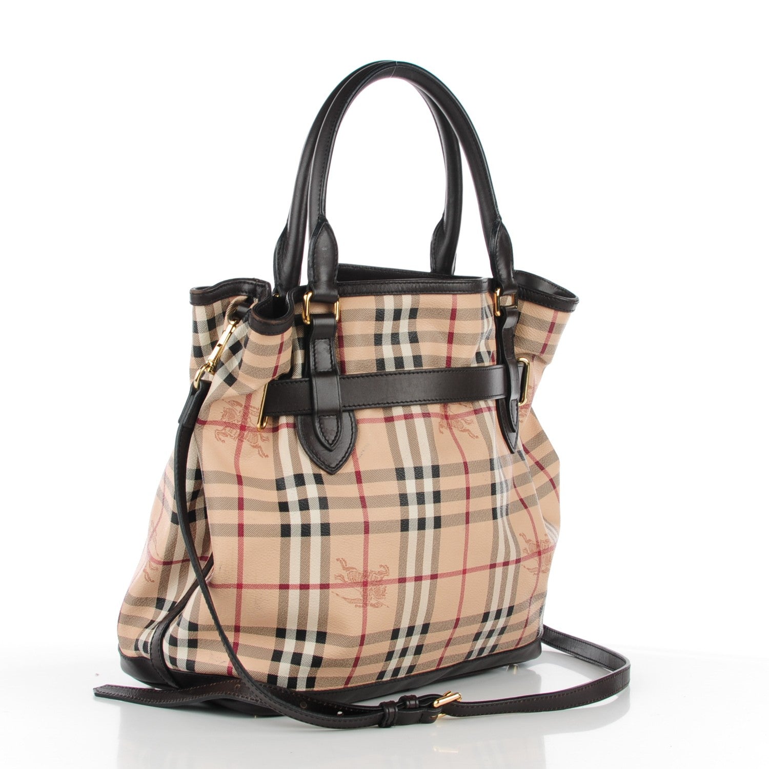 Burberry Haymarket Check Medium Golderton Tote 6 of 12