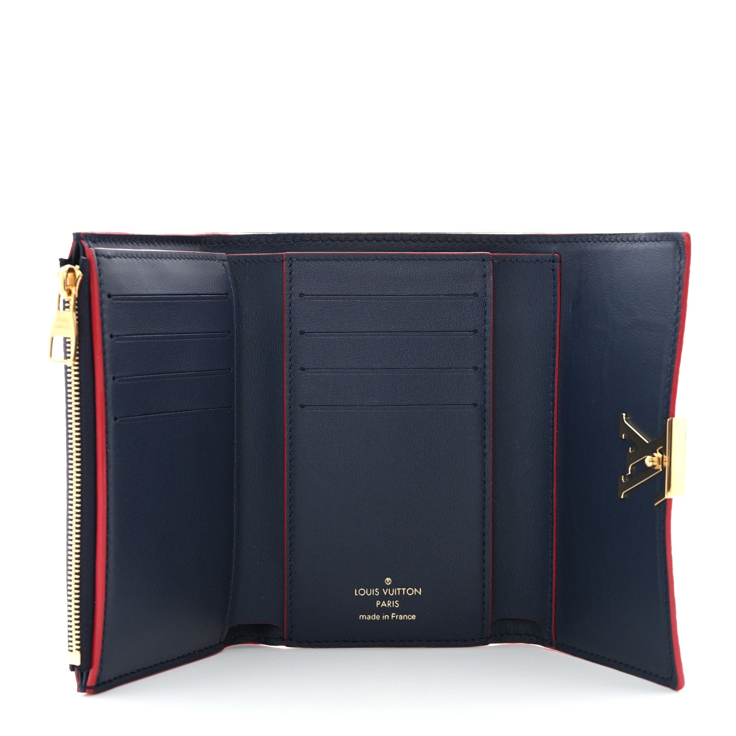 Louis Vuitton Taurillon Capucines Compact Wallet Marine Rouge 5 of 9