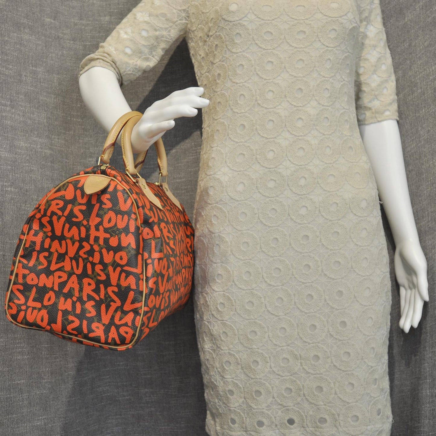 Monogram Graffiti Speedy 30 Orange