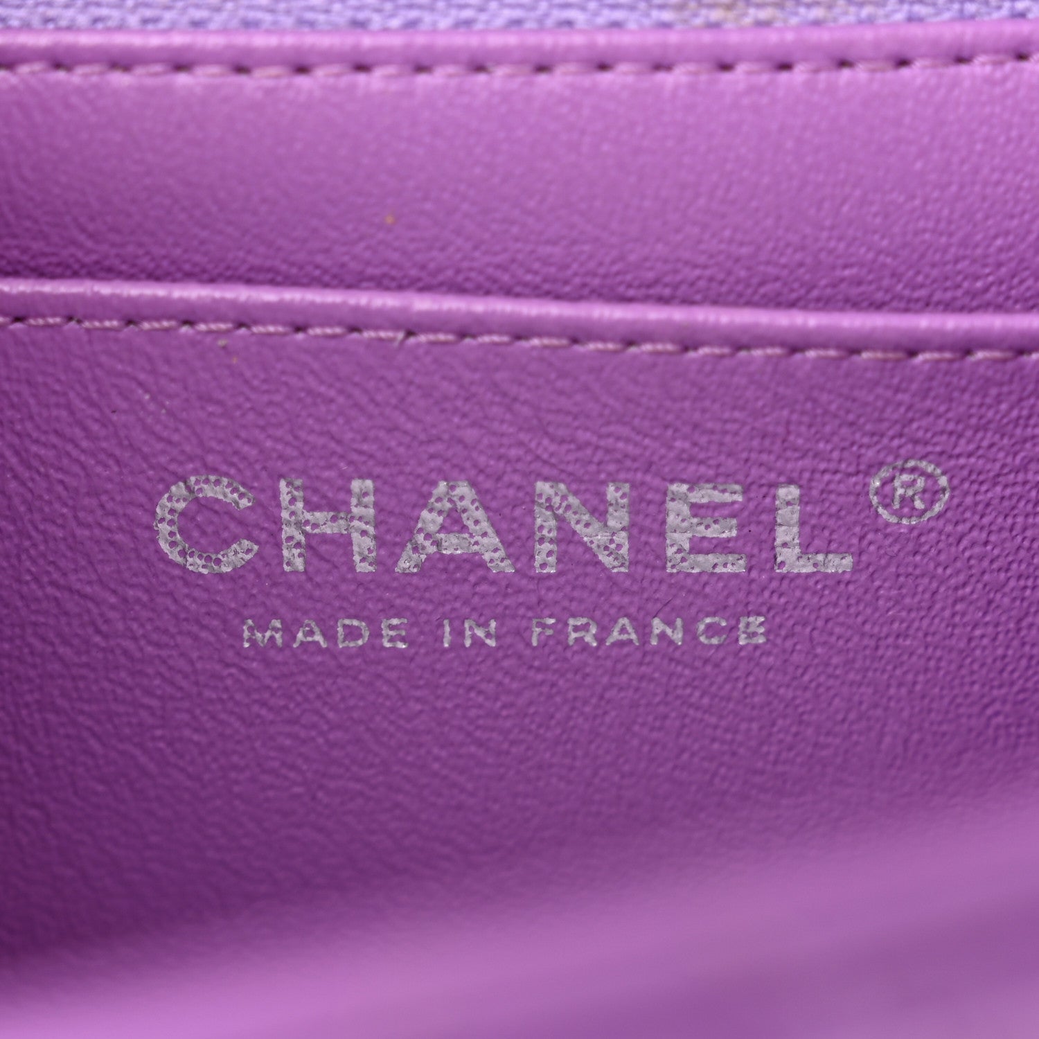 Chanel Lambskin Quilted Mini Square Flap Purple 6 of 10