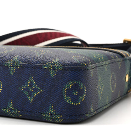 Louis Vuitton Monogram Heritage Stripes Trio Messenger Blue 10 of 10