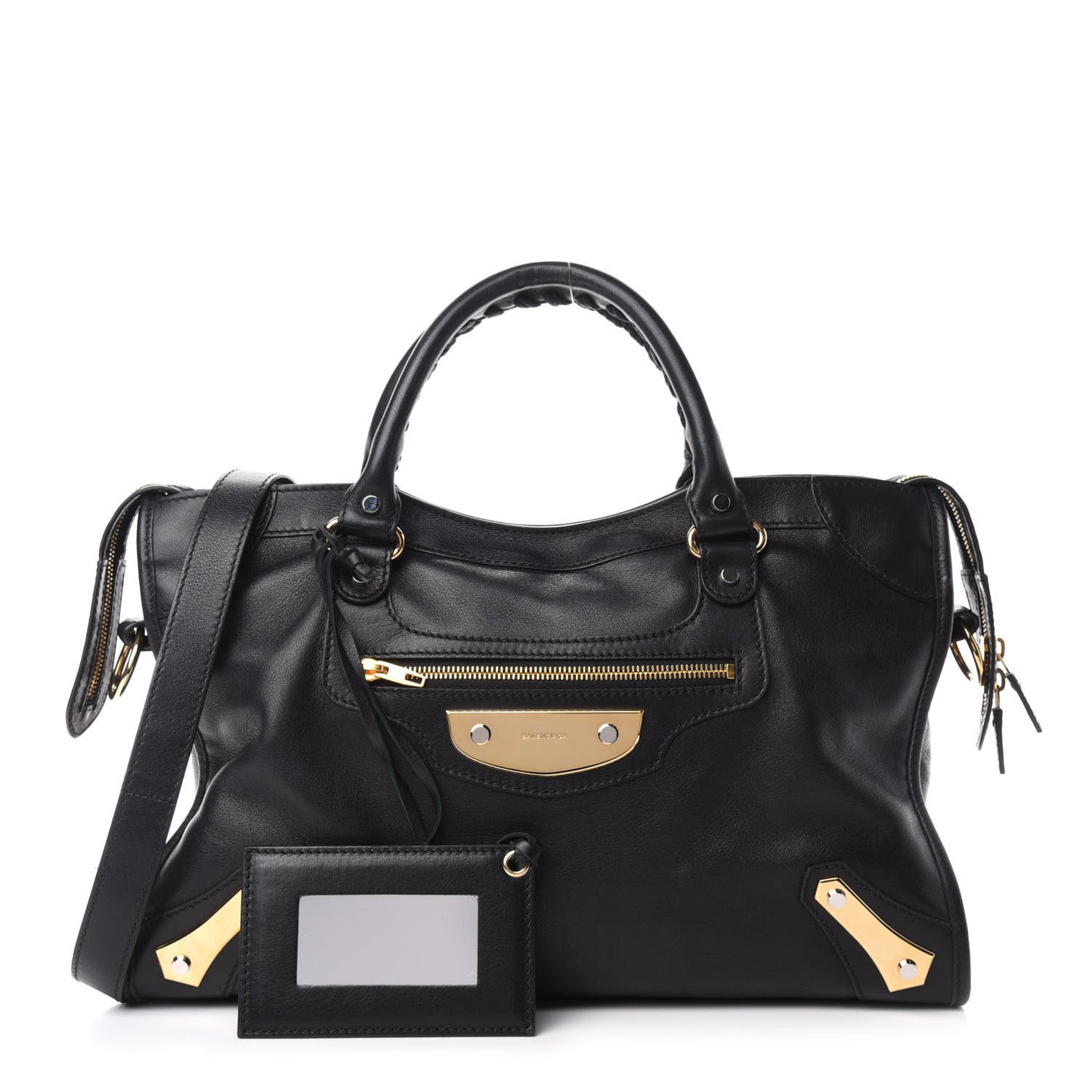 Veau Amp Plate Gold Hardware City Black