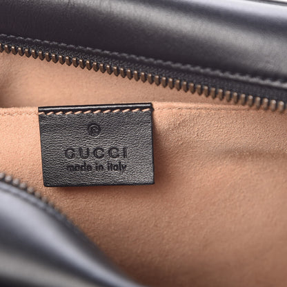 Gucci Calfskin Matelasse Small GG Marmont Chain Shoulder Bag Black 6 of 7