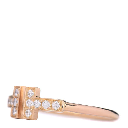 Tiffany 18K Yellow Gold Diamond T Wire Ring 53 6.5 3 of 6
