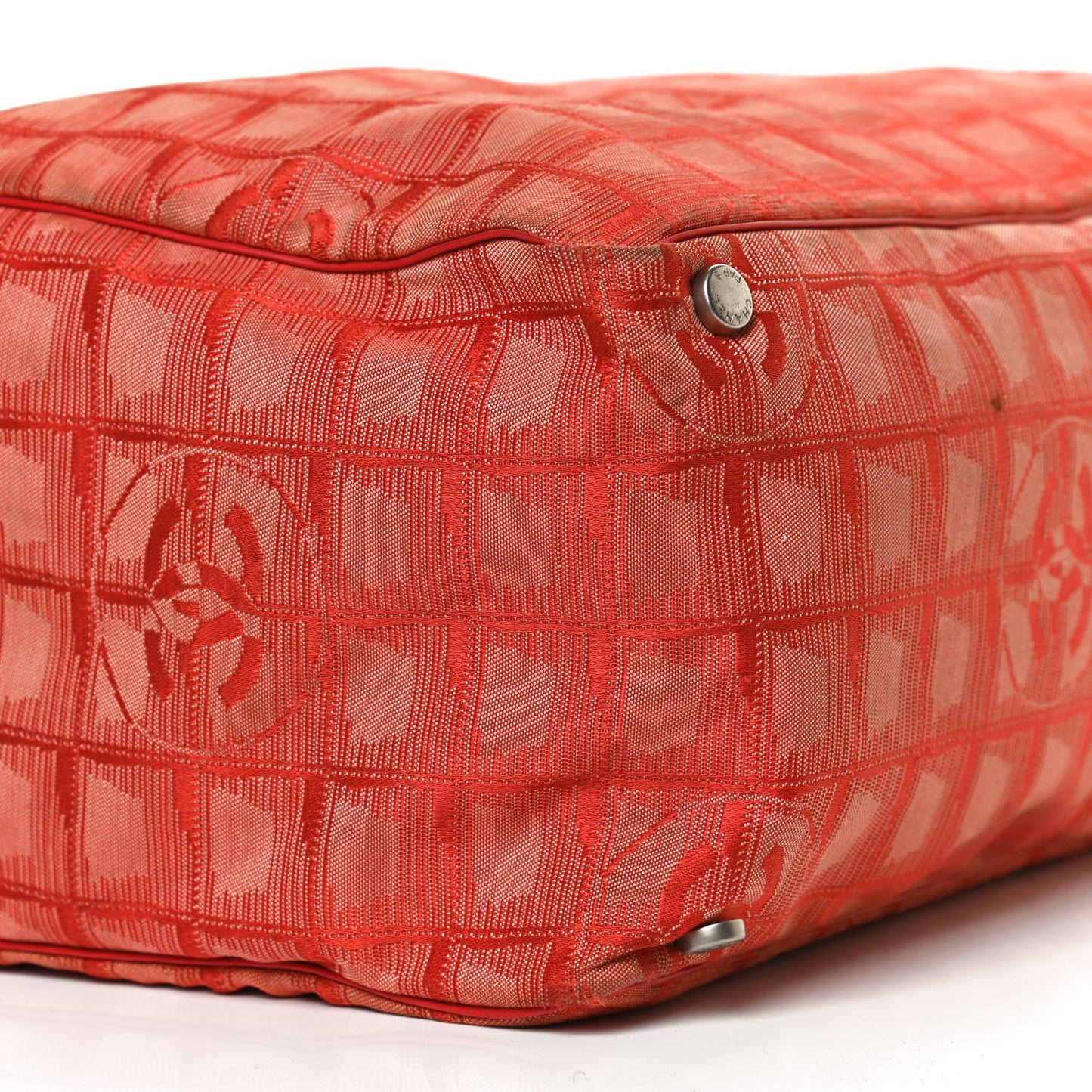 Nylon Medium Travel Tote Red