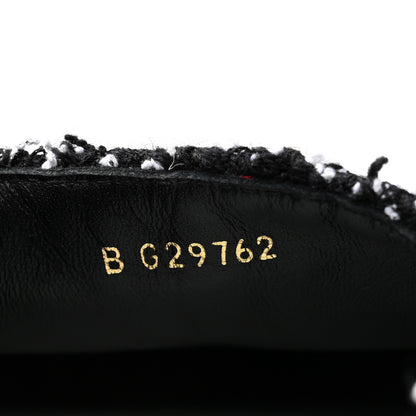 Chanel Tweed Lambskin Patent CC Espadrilles 40 Black White 8 of 9