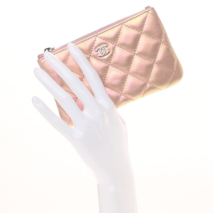 Chanel Iridescent Calfskin Quilted Small Cosmetic Case Pink 2 of 8