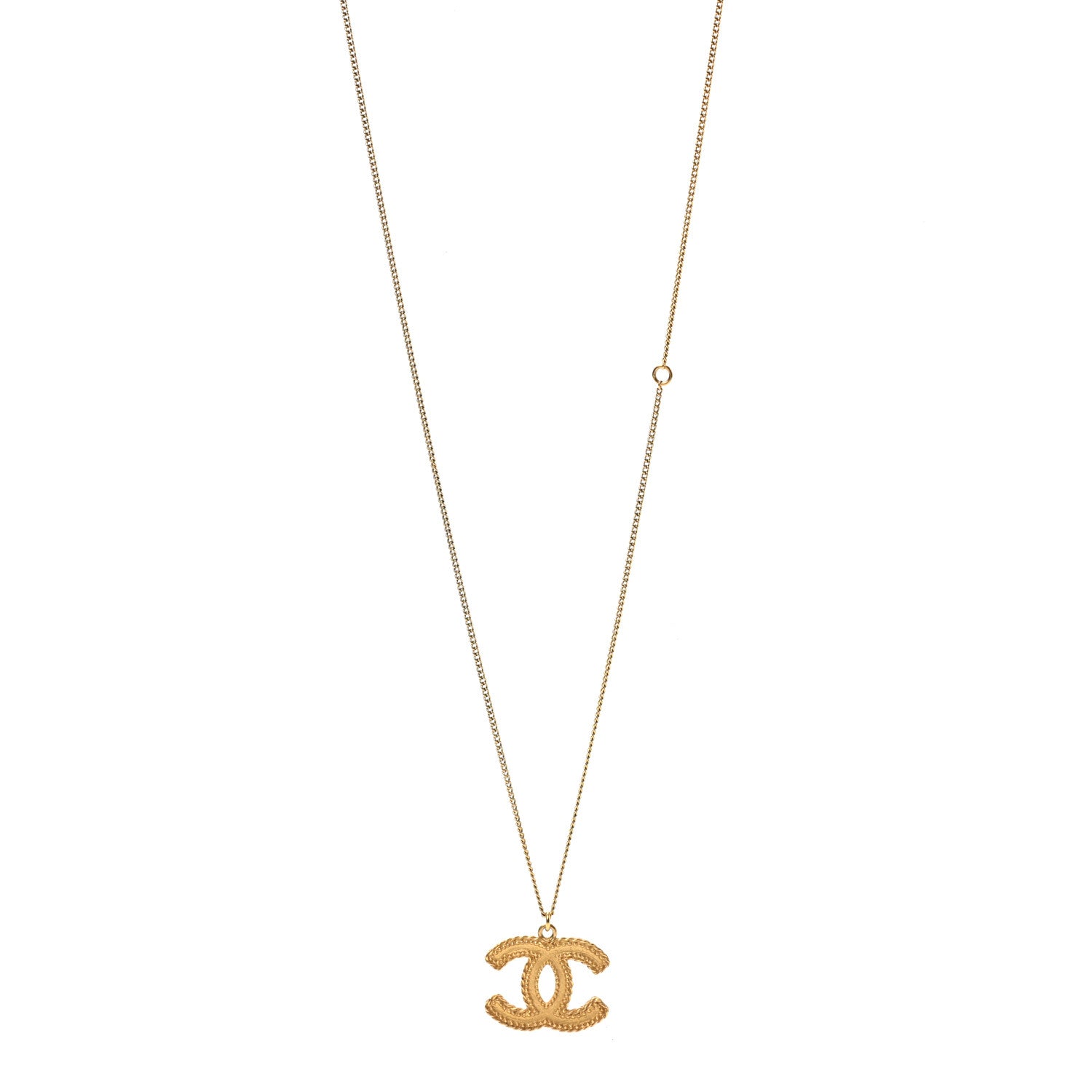 Chanel Metal CC Necklace Matte Gold 1 of 6