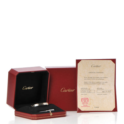 Cartier 18K White Gold LOVE Bracelet 17 5 of 5