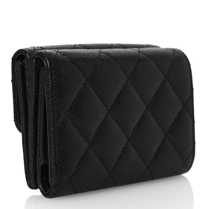 Chanel Caviar Quilted Enamel Coco Casino Double Flap Wallet Black 3 of 12