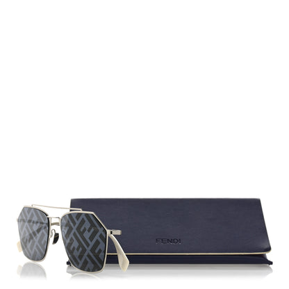Fendi Metal Aviator Sunglasses FFM0022/S Silver 9 of 9