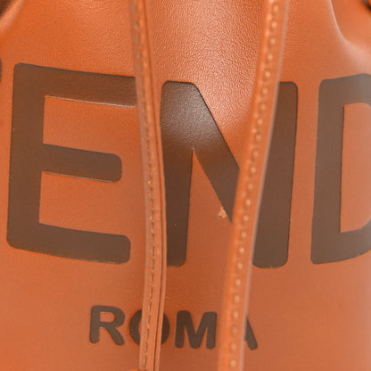Fendi Vitello King F is Fendi Logo Embossed Mini Mon Tresor Bucket Bag Cuoio 10 of 15