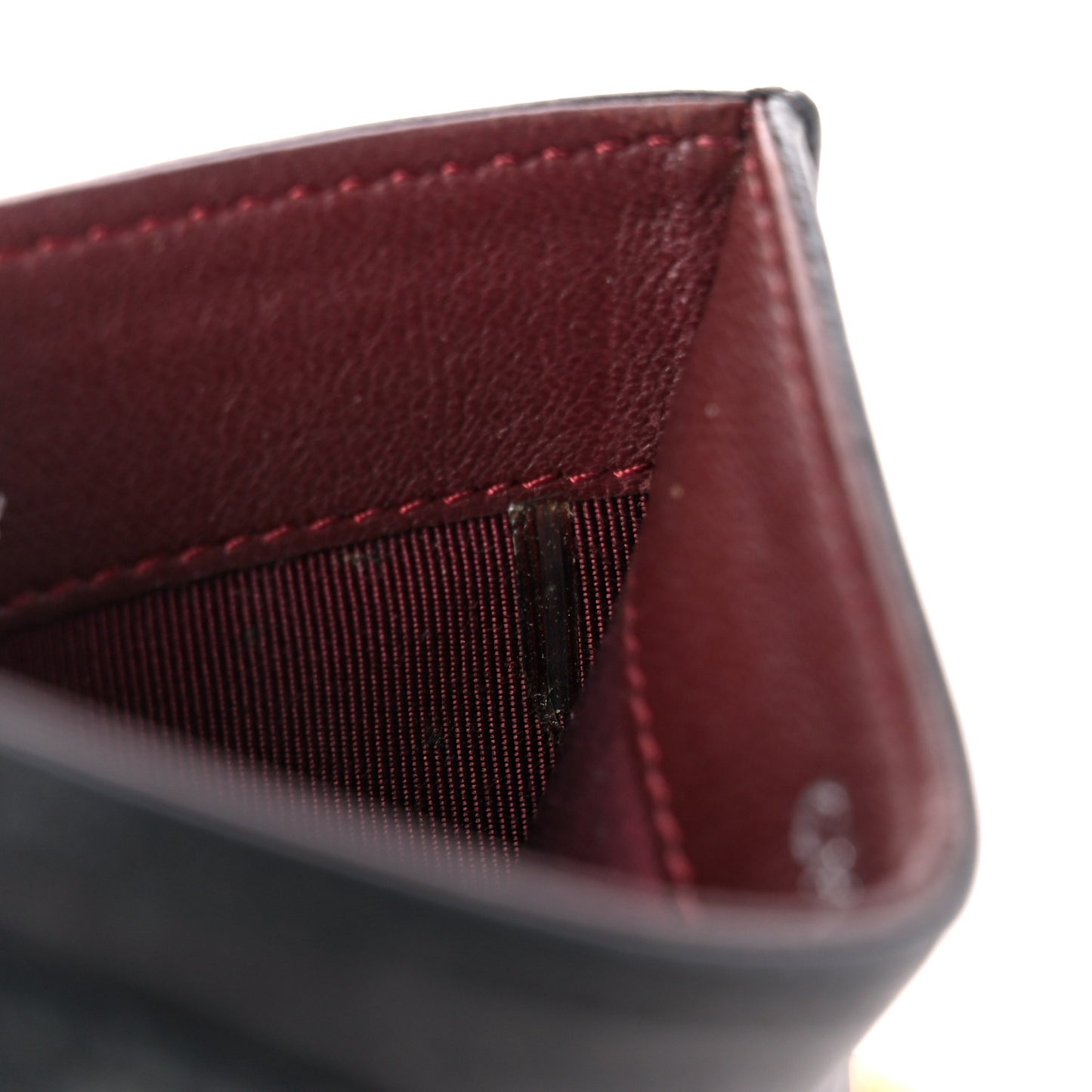 Lambskin Quilted Card Holder Black