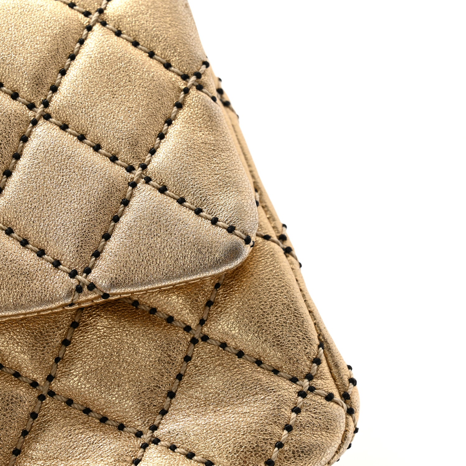 Chanel Metallic Lambskin Quilted Mini Rectangular Flap Gold 11 of 14
