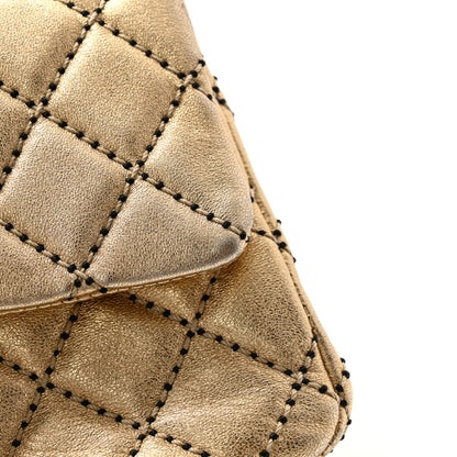 Chanel Metallic Lambskin Quilted Mini Rectangular Flap Gold 11 of 14