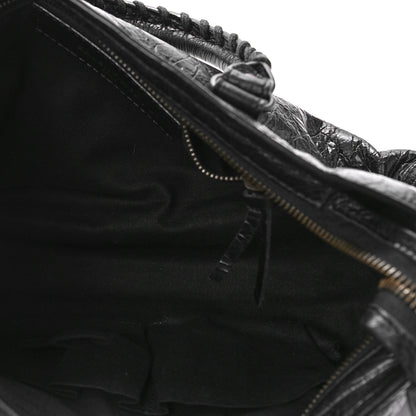 Balenciaga Agneau Classic Hardware S City Logo Strap Black White 5 of 9