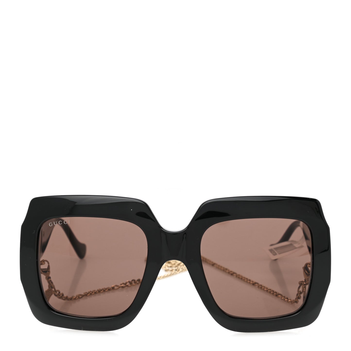 Acetate Square Frame Chain Sunglasses GG1022S Black
