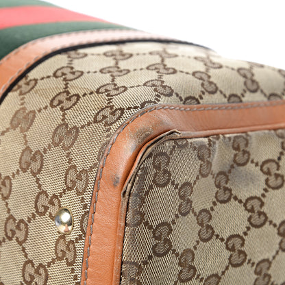 Gucci Monogram Vintage Web Medium Boston Tobacco 9 of 26