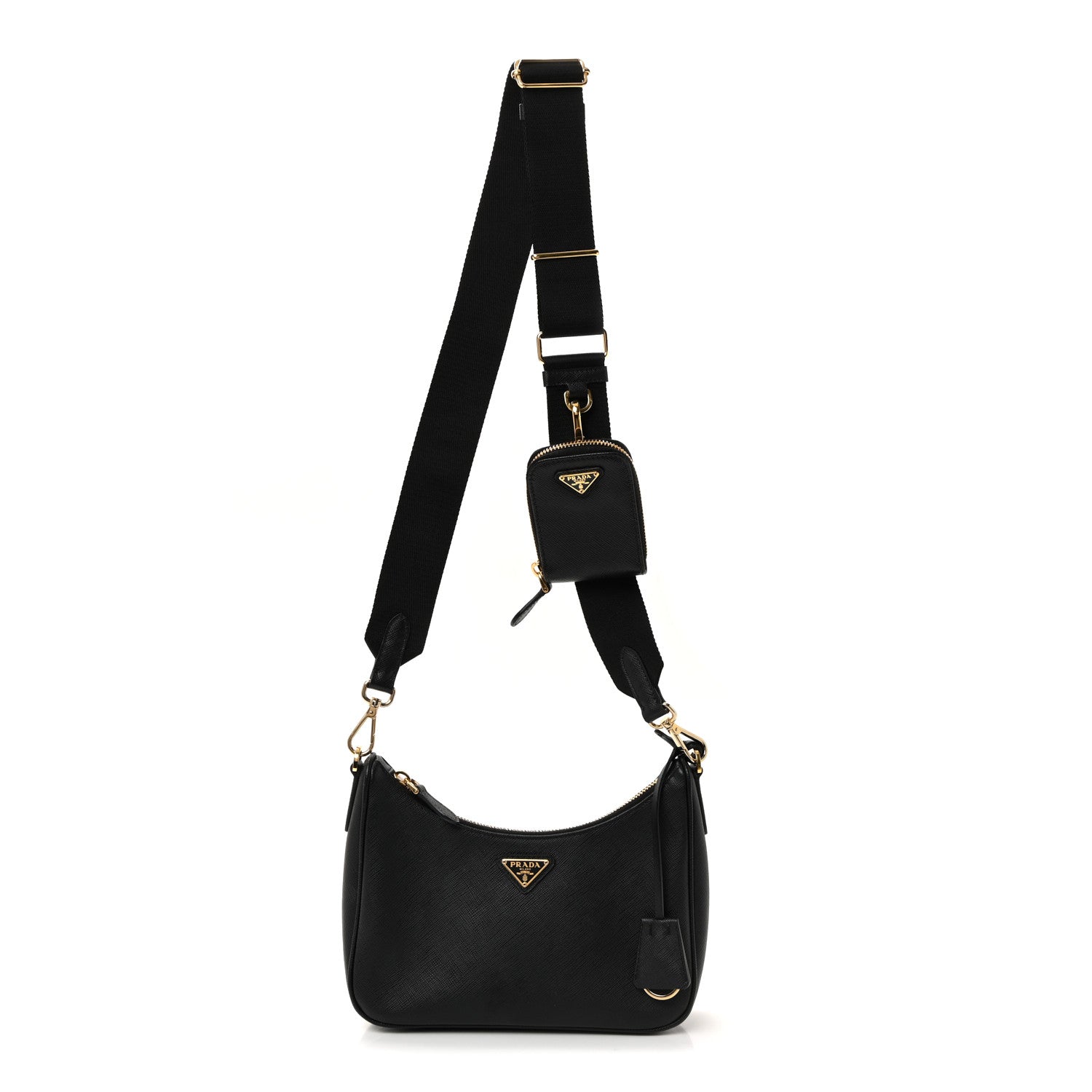 Prada Saffiano Lux Re-Edition 2005 Shoulder Bag Black 1 of 9