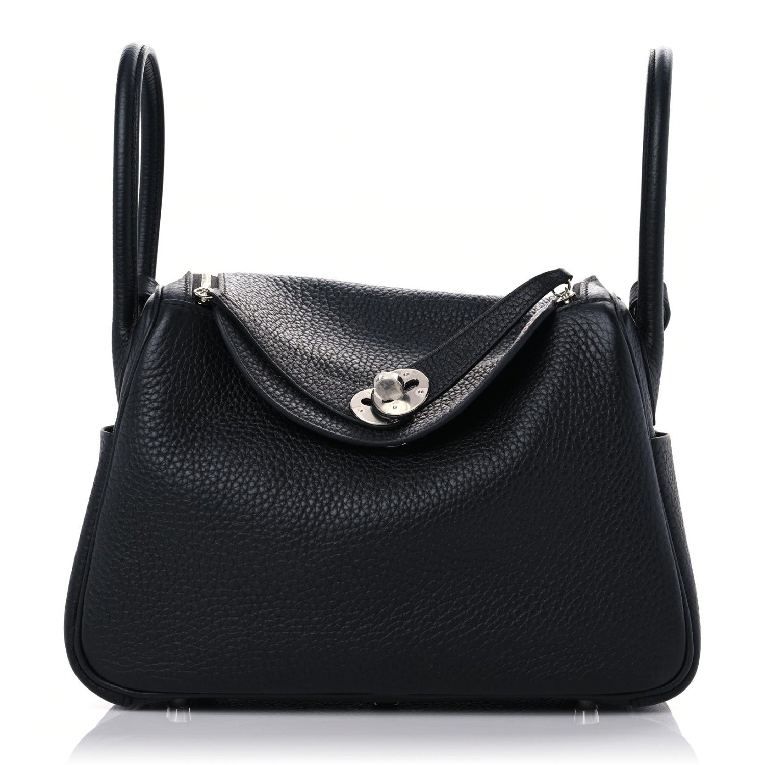 Hermes Taurillon Clemence Lindy 26 Black 1 of 9