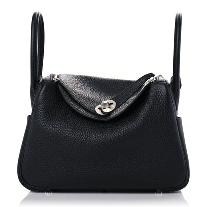 Hermes Taurillon Clemence Lindy 26 Black 1 of 9