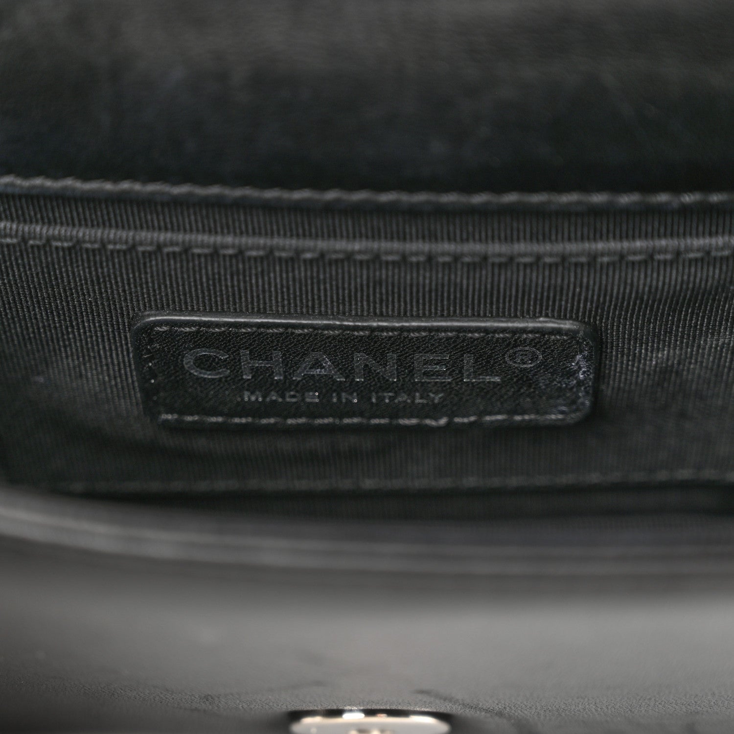 Chanel Plexiglass Patent Mini Striped Boy Brick Flap Black White 6 of 11