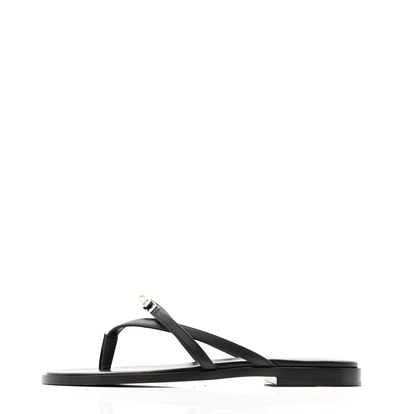 Calfskin Miss Sandals 36 Black