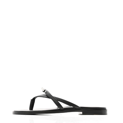 Hermes Calfskin Miss Sandals 36 Black 1 of 10
