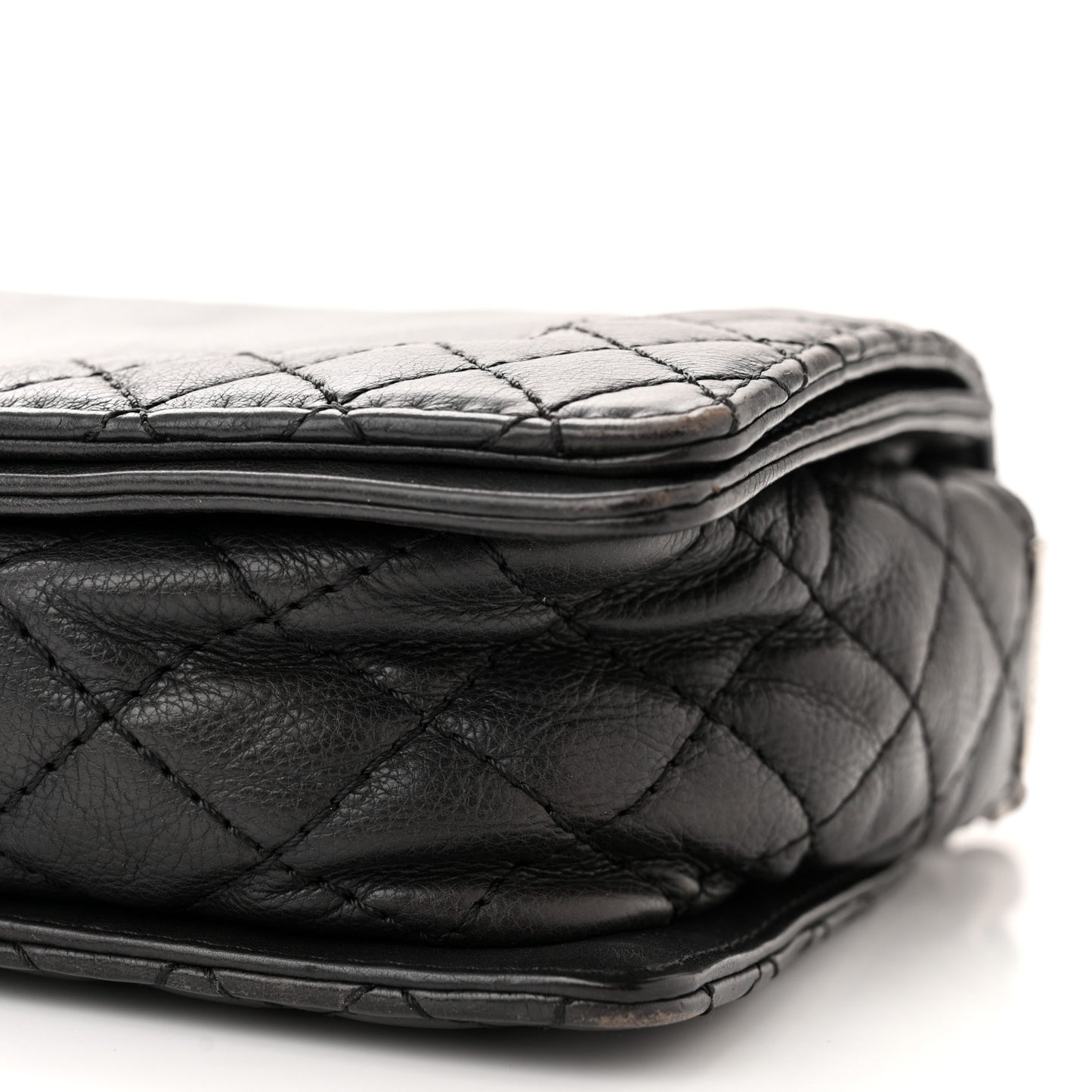 Calfskin Medium Boy Reverso Flap Black