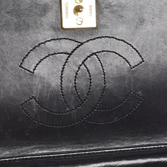 Lambskin Wallet On Chain WOC Black