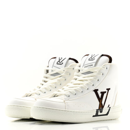 Louis Vuitton Recycled Polyester Charlie Sneakers 37.5 White Cacao Brown 3 of 9