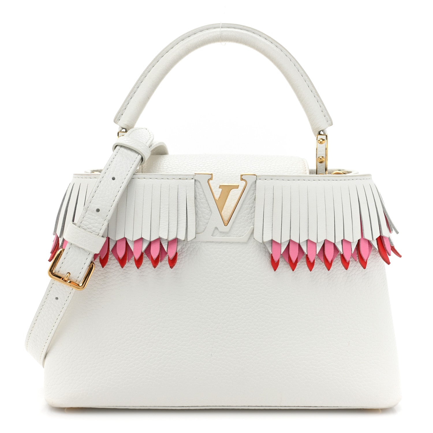 Louis Vuitton Hanami Taurillon Capucines BB White Multicolor 1 of 14