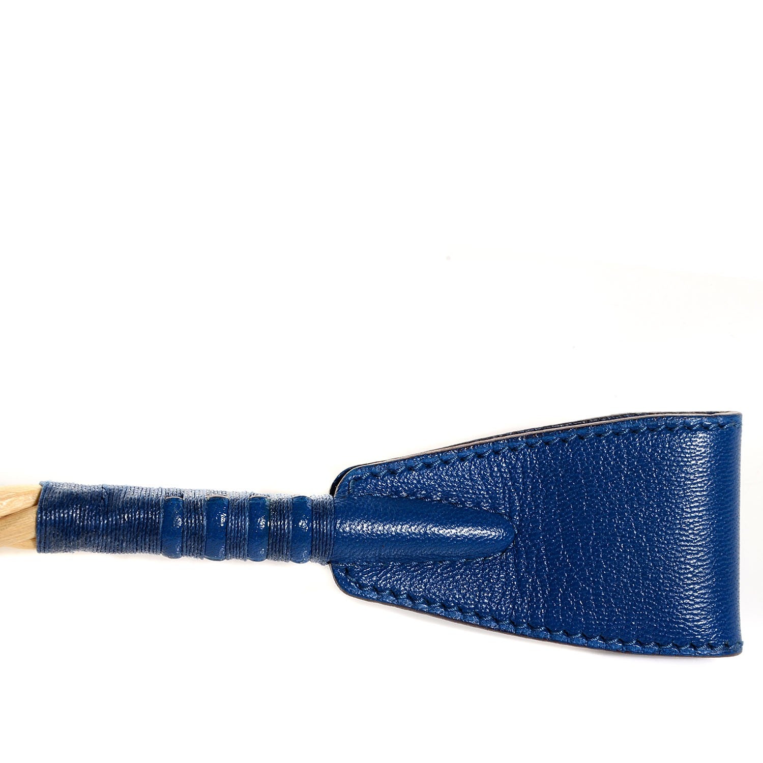 Hermes Wood Aniline Goatskin Riding Crop Bleu Electrique 7 of 8