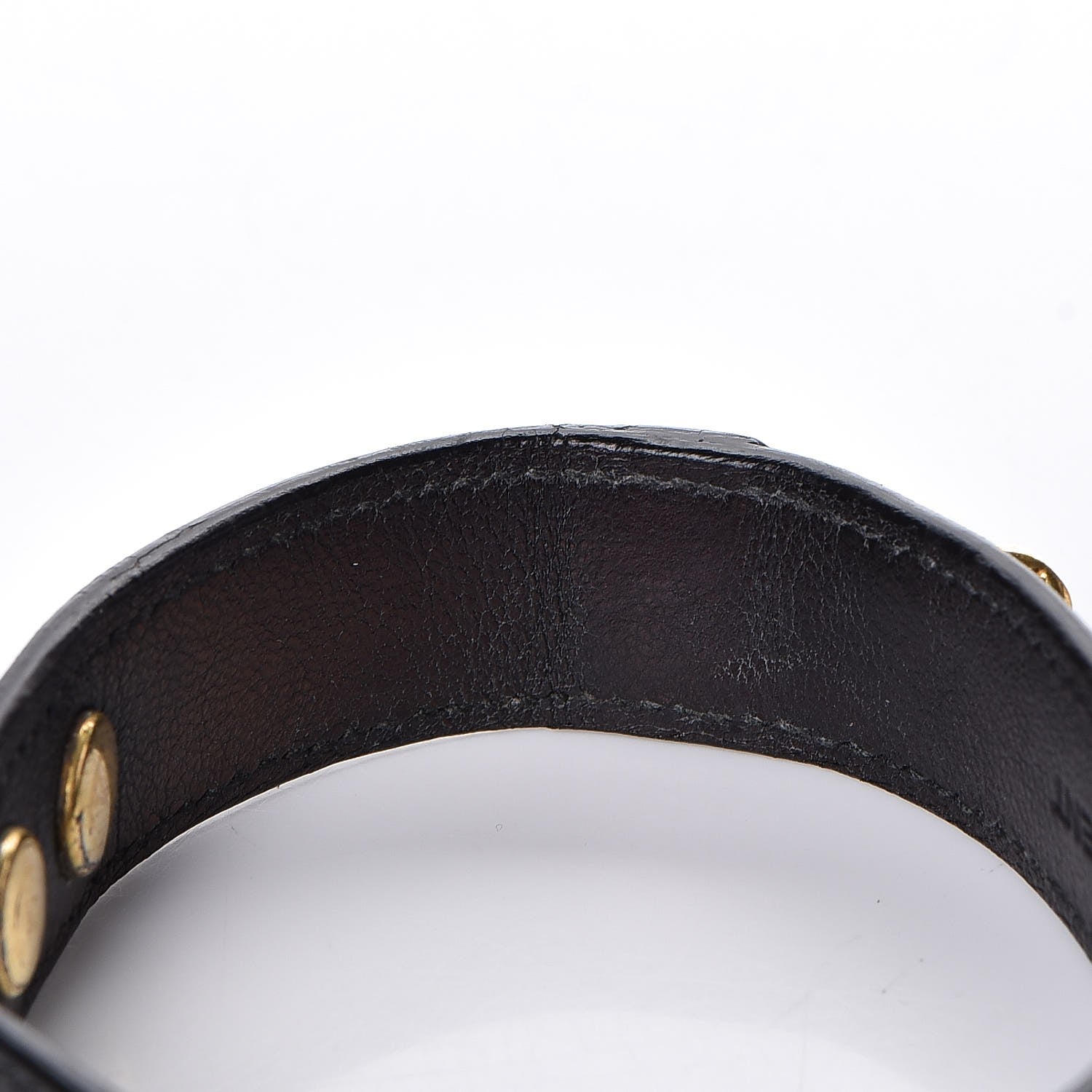 Saint Laurent Calfskin Chain Cuff Bracelet Black 6 of 6