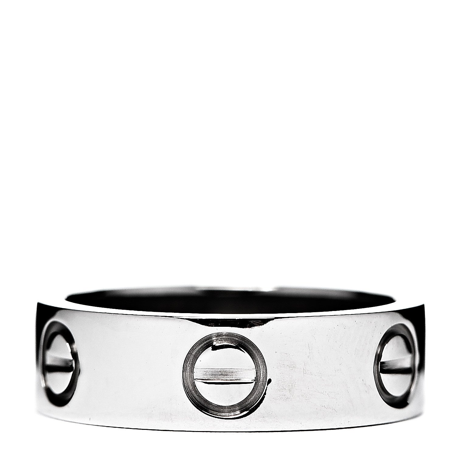 Cartier 18K White Gold 5.5mm LOVE Ring 50 5.25 1 of 3
