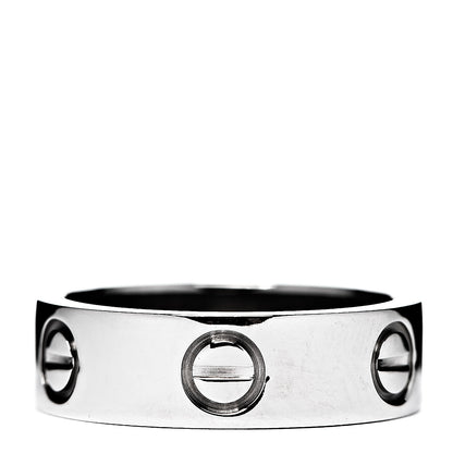 Cartier 18K White Gold 5.5mm LOVE Ring 50 5.25 1 of 3