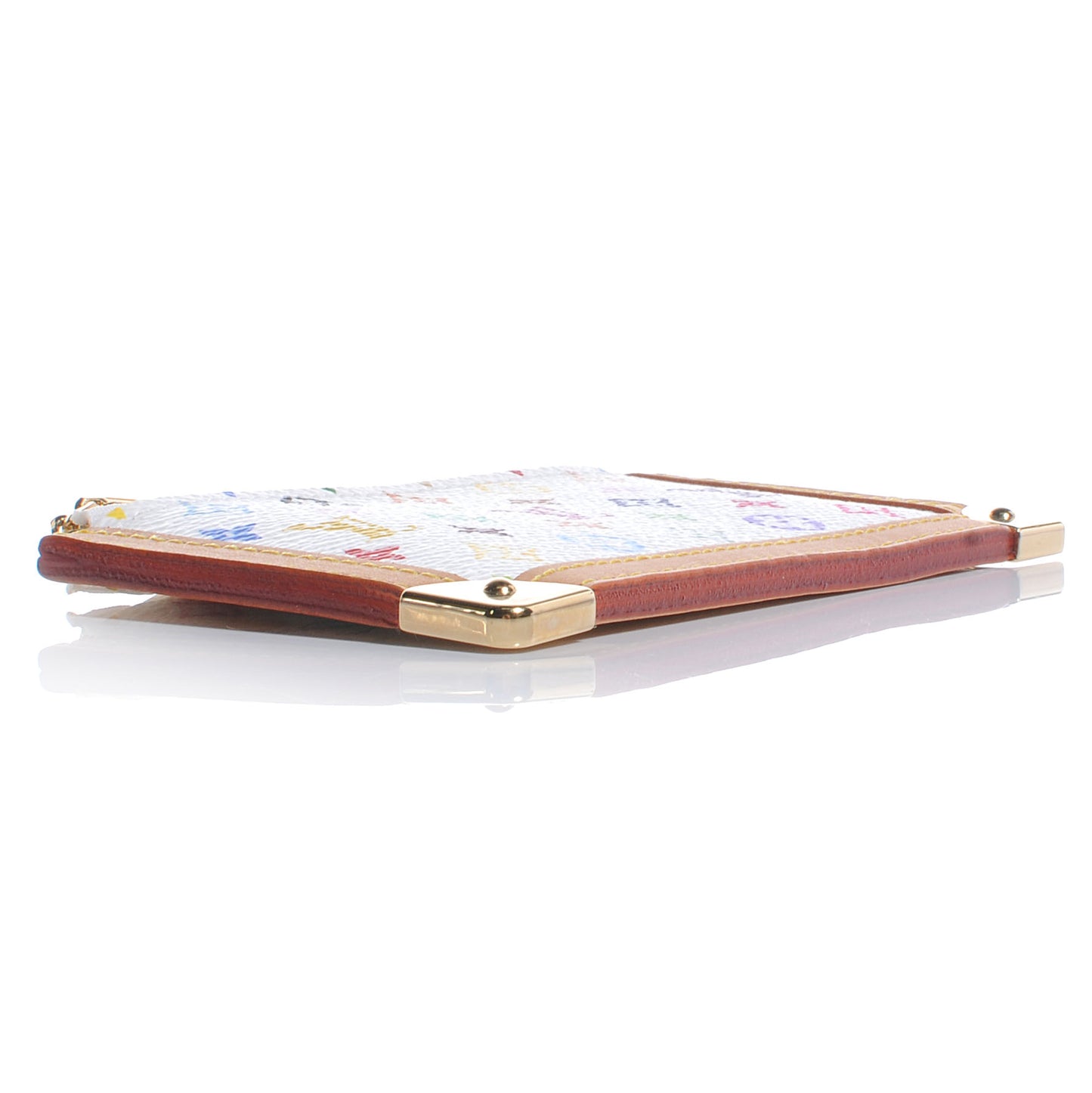 Monogram Multicolor Key Pouch White