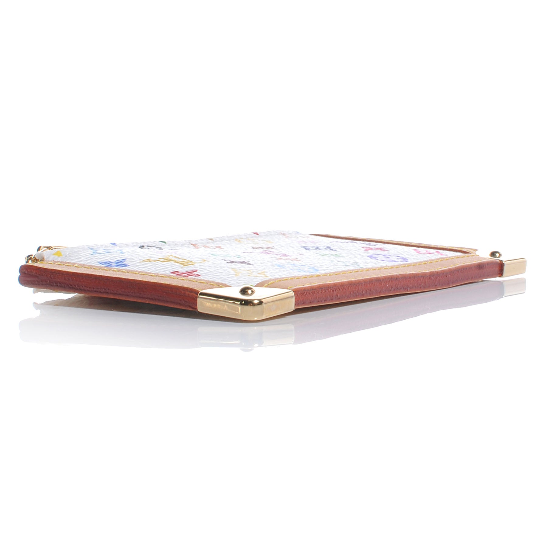 Louis Vuitton Monogram Multicolor Key Pouch White 4 of 8