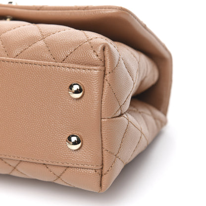 Chanel Caviar Quilted Mini Coco Handle Flap Brown 9 of 10