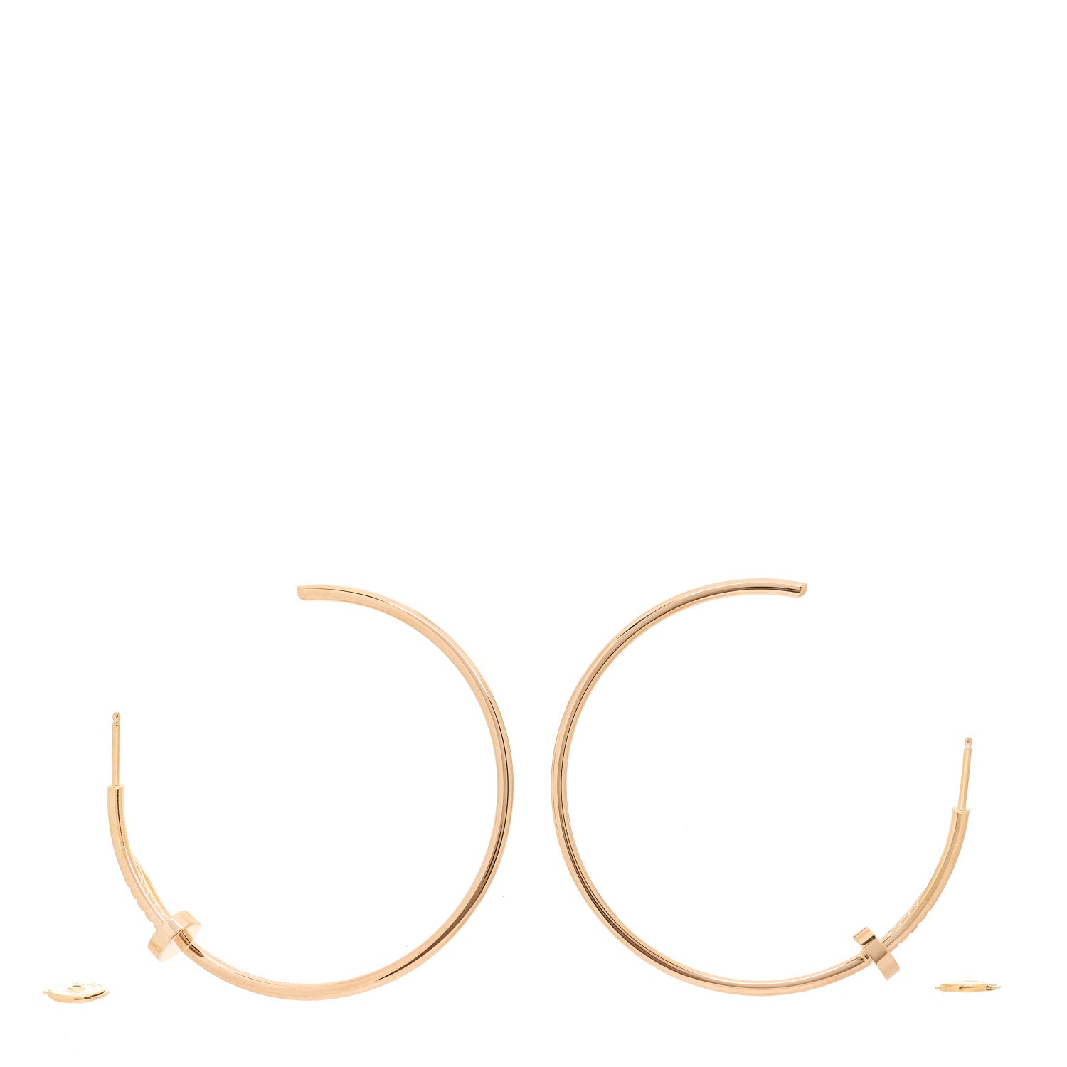 Cartier 18K Pink Gold Large Juste Un Clou Hoop Earrings 3 of 5