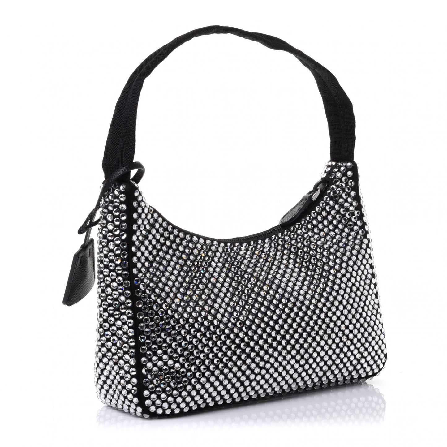 Satin Crystal Mini Re-Edition 2000 Bag Cristal