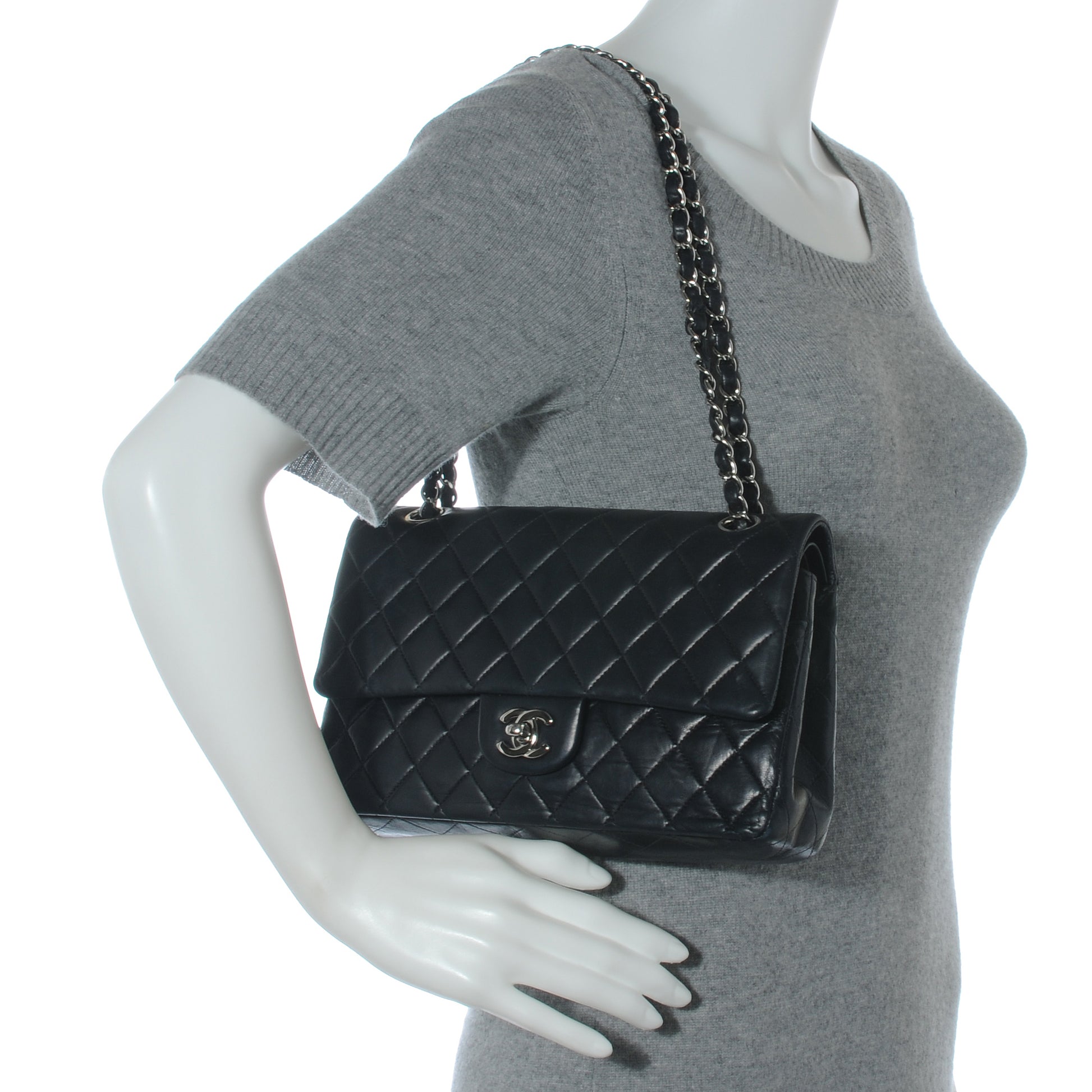 Chanel Lambskin Medium Double Flap Black 2 of 8
