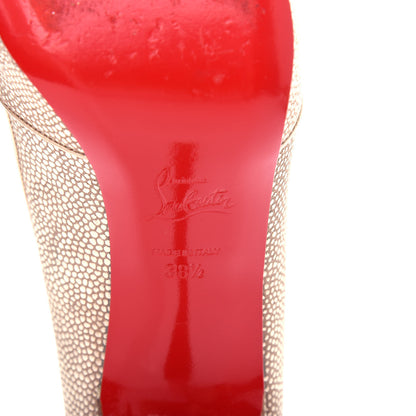 Christian Louboutin Suede Orlato Shelley 90 Pumps 38.5 Gold 9 of 11