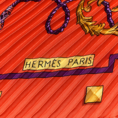 Hermes Silk Plisse Les Cles Scarf 2 of 3