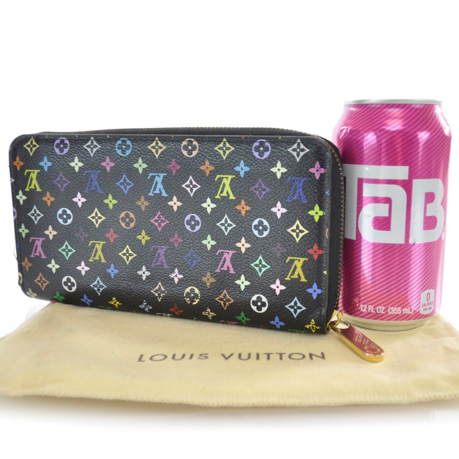 Louis Vuitton Monogram Multicolor Zippy Wallet Black 2 of 7
