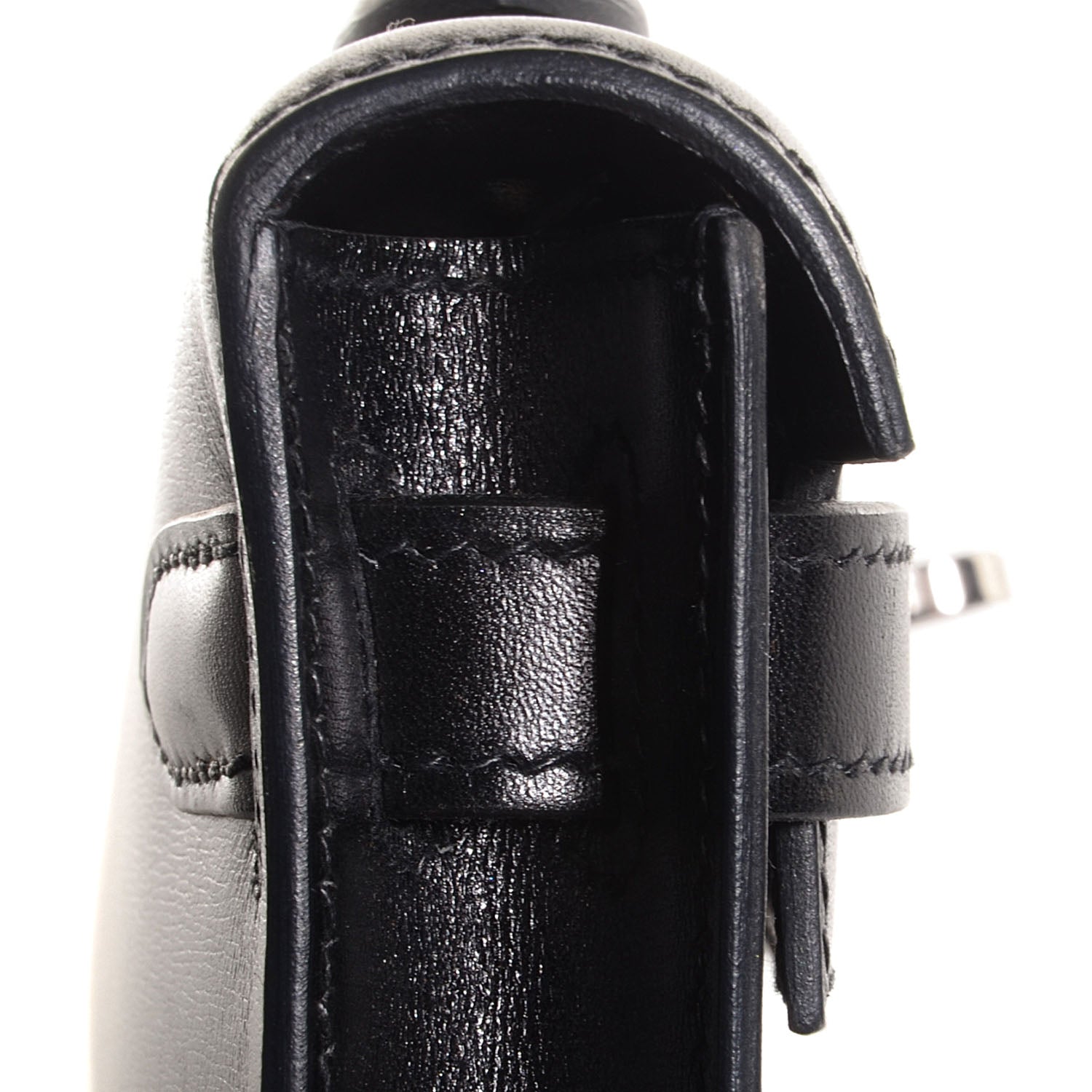 Hermes Box Kelly Cut Clutch Black 12 of 13