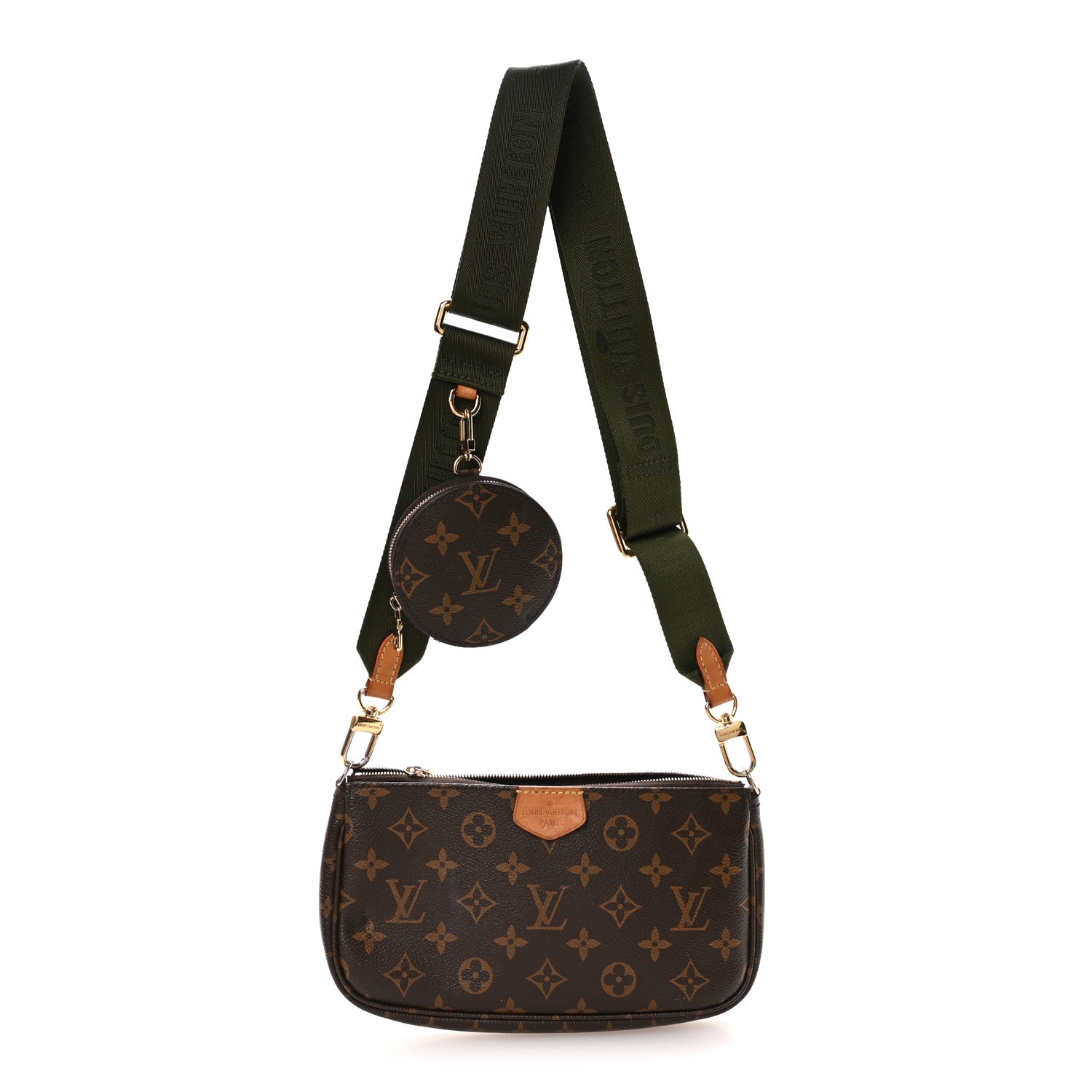 Louis Vuitton Monogram Multi Pochette Accessories Large Pochette  Kaki 1 of 12