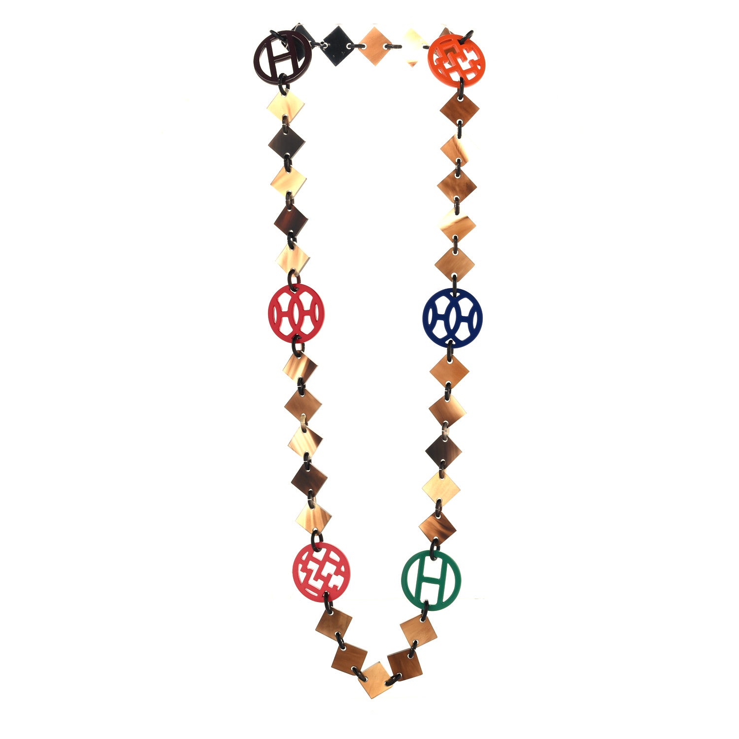 Hermes Buffalo Horn Lacquer Deva Necklace 3 of 5