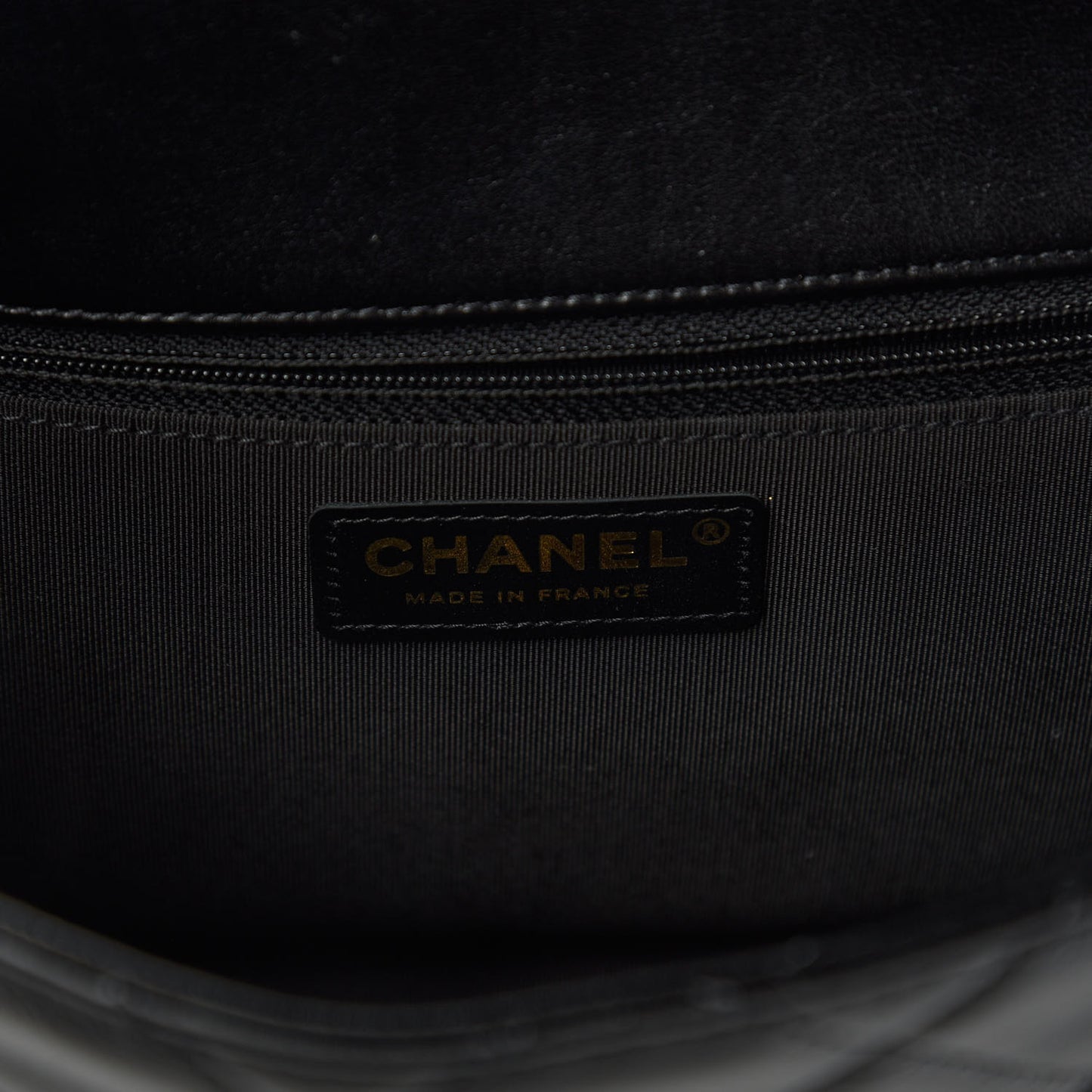 Crumpled Calfskin Quilted Large Chain All Over Flap Bag Black