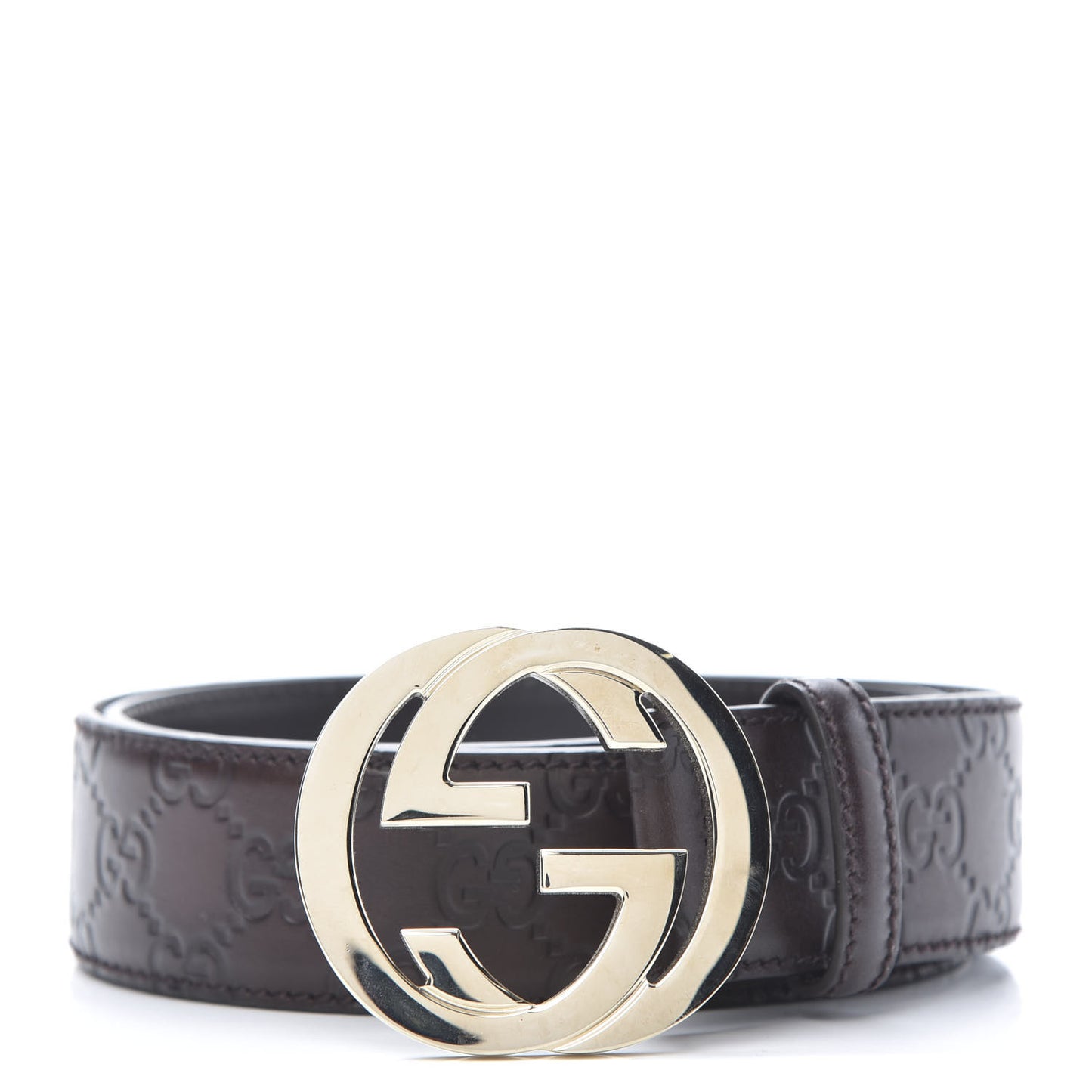 Guccissima Interlocking G 40mm Belt 85 34 Brown